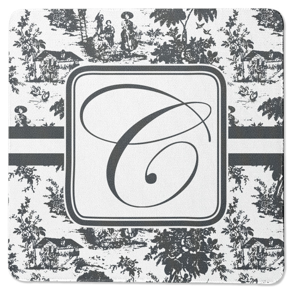 Custom Toile Square Rubber Backed Coaster (Personalized)