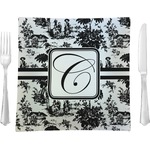 Toile Glass Square Lunch / Dinner Plate 9.5" (Personalized)