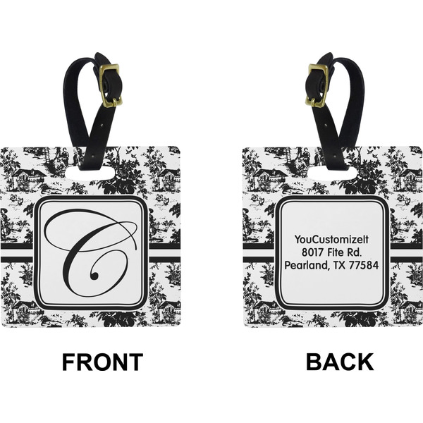 Toile Square Luggage Tag (Front + Back)