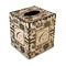Toile Square Tissue Box Covers - Wood - Front