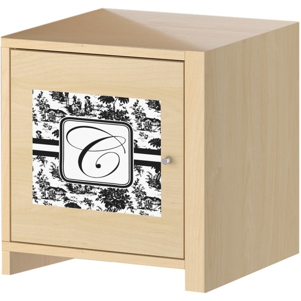 Toile Square Wall Decal on Wooden Cabinet