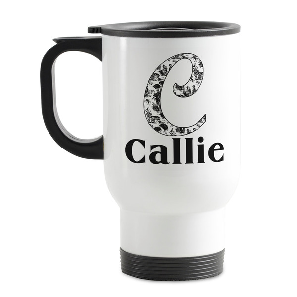 Custom Toile Stainless Steel Travel Mug with Handle