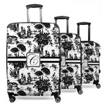 Toile 3 Piece Luggage Set - 20" Carry On, 24" Medium Checked, 28" Large Checked (Personalized)