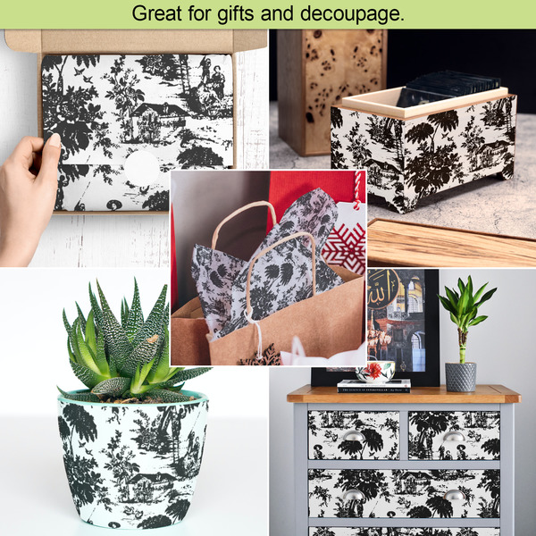 Toile Tissue Paper - In Use Collage