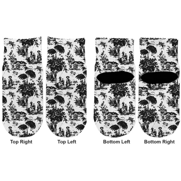 Toile Toddler Ankle Socks - Double Pair - Front and Back - Apvl