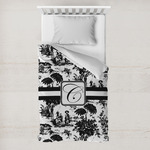 Toile Toddler Duvet Cover w/ Initial