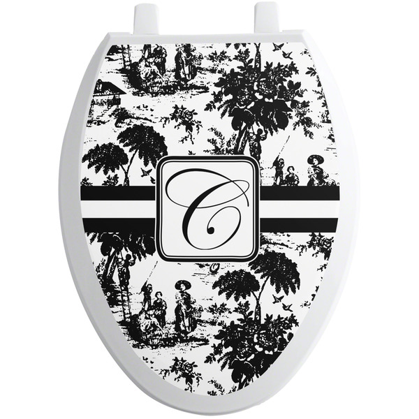 Custom Toile Toilet Seat Decal - Elongated (Personalized)