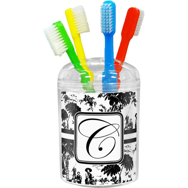 Custom Toile Toothbrush Holder (Personalized)