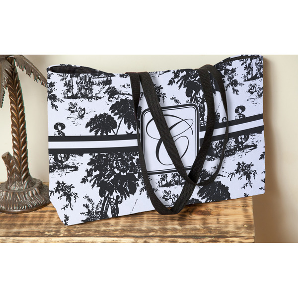 Toile Tote w/Black Handles - Lifestyle View