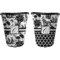 Toile Trash Can Black - Front and Back - Apvl