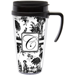 Toile Acrylic Travel Mug with Handle (Personalized)