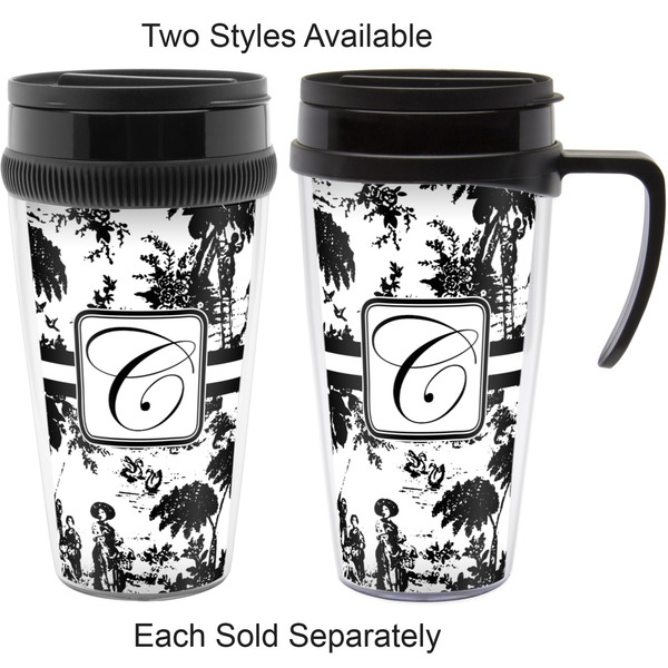 Toile Travel Mugs - with & without Handle
