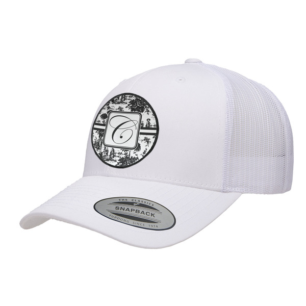 Custom Toile Trucker Hat - White (Personalized)