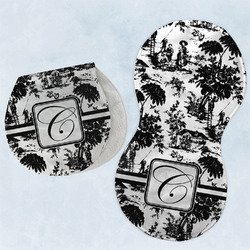 Toile Burp Pads - Velour - Set of 2 w/ Initial