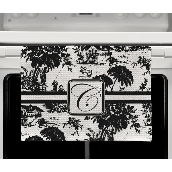 Toile Waffle Weave Towel - Full Color Print - Lifestyle2 Image