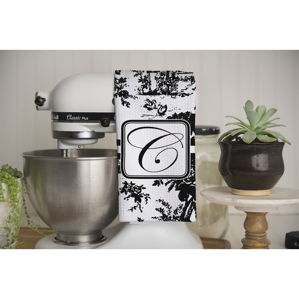 Toile Waffle Weave Towel - Full Color Print - Lifestyle Image