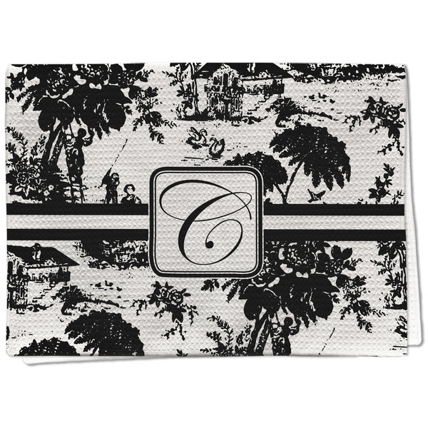 Custom Toile Kitchen Towel - Waffle Weave - Full Color Print (Personalized)