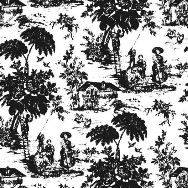 Custom Toile Wallpaper & Surface Covering (Water Activated 24"x 24" Sample)