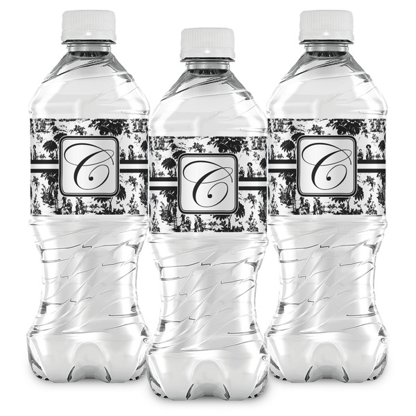 Toile Water Bottle Labels - Front View