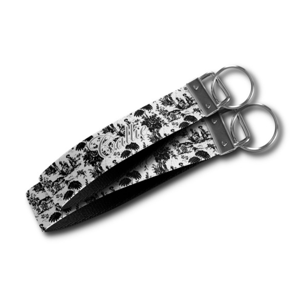 Toile Webbing Keychain FOBs - Size Comparison