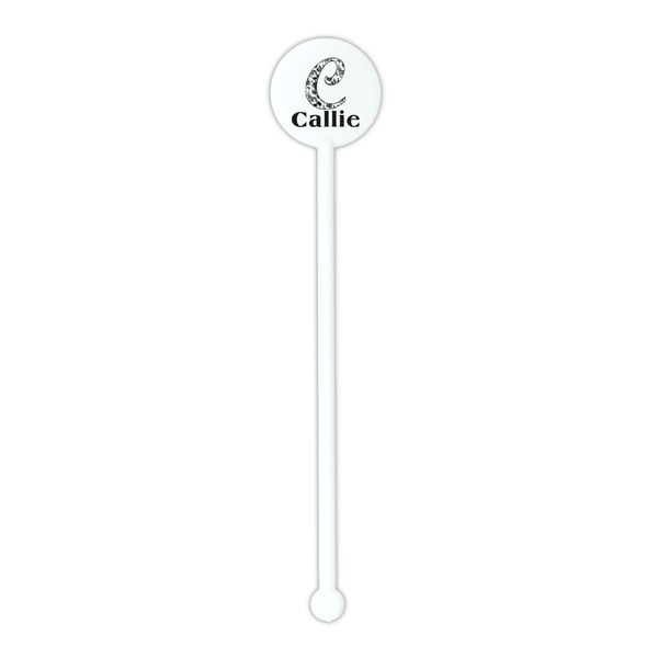 Toile White Plastic 5.5" Stir Stick - Round - Single Stick