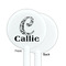Toile White Plastic 5.5" Stir Stick - Single Sided - Round - Front & Back