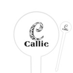 Toile Cocktail Picks - Round Plastic (Personalized)