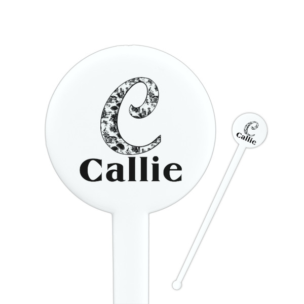 Custom Toile Round Plastic Stir Sticks (Personalized)