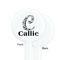 Toile White Plastic 7" Stir Stick - Single Sided - Round - Front & Back