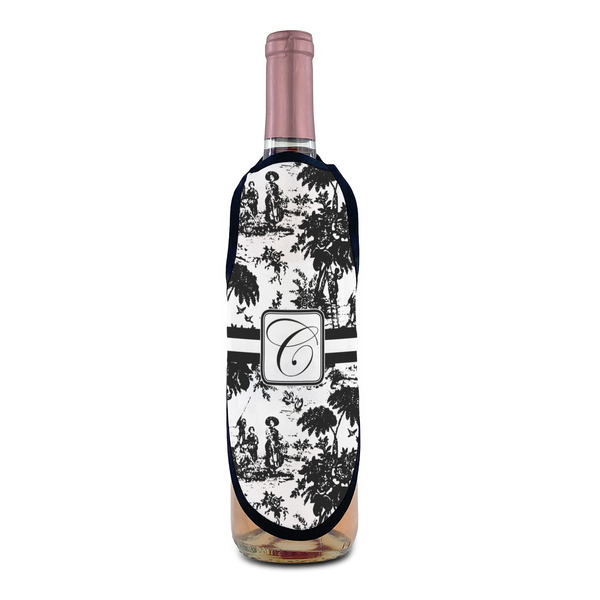 Toile Wine Bottle Apron - IN CONTEXT