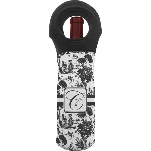 Custom Toile Wine Tote Bag (Personalized)