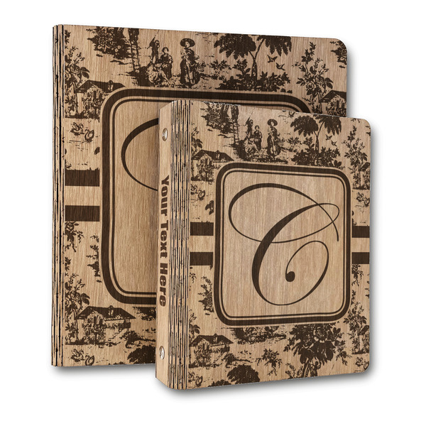 Custom Toile Wood 3-Ring Binder (Personalized)