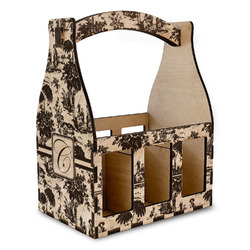 Toile Wooden Beer Bottle Caddy (Personalized)