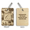 Toile Wood Luggage Tags - Rectangle - Approval