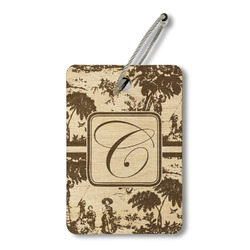 Toile Wood Luggage Tag - Rectangle (Personalized)