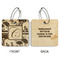 Toile Wood Luggage Tags - Square - Approval