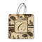 Toile Wood Luggage Tags - Square - Front/Main