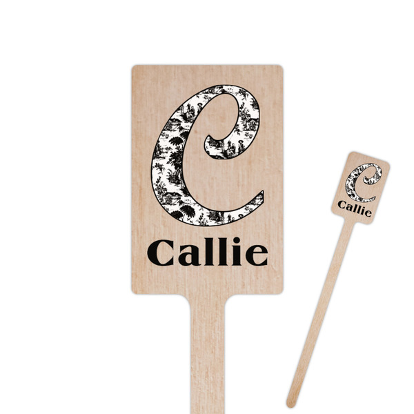 Custom Toile Rectangle Wooden Stir Sticks (Personalized)
