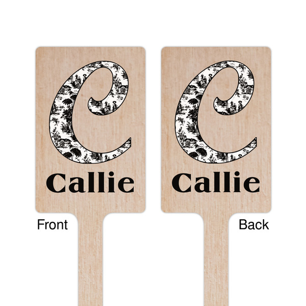 Toile Wooden 6.25" Stir Stick - Rectangular - Double Sided - Front & Back