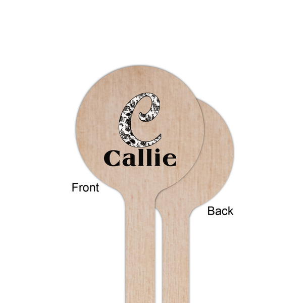 Toile Wooden 6" Stir Stick - Round - Single Sided - Front & Back