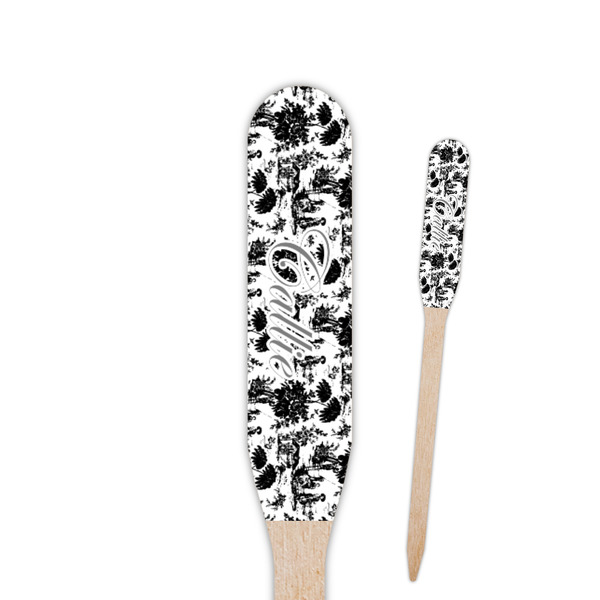 Custom Toile Paddle Wooden Food Picks - Double Sided (Personalized)
