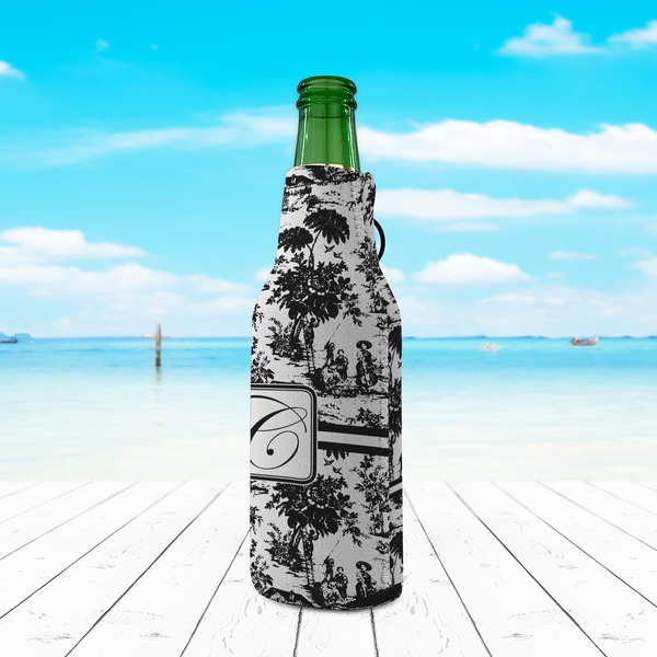 Toile Zipper Bottle Cooler - LIFESTYLE