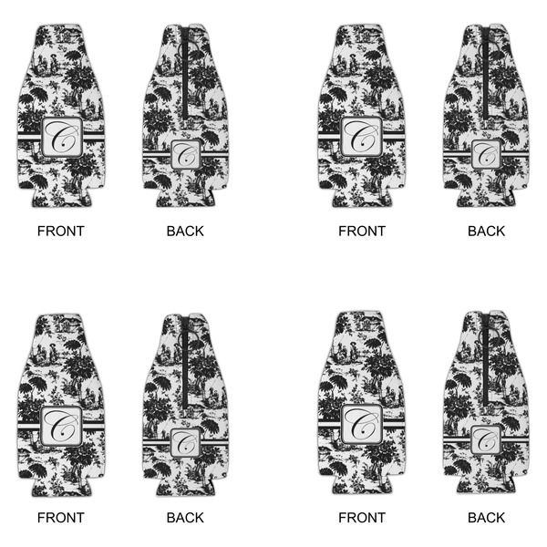 Toile Zipper Bottle Cooler - Set of 4 - APPROVAL