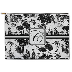 Toile Zipper Pouch - Large - 12.5"x8.5" (Personalized)