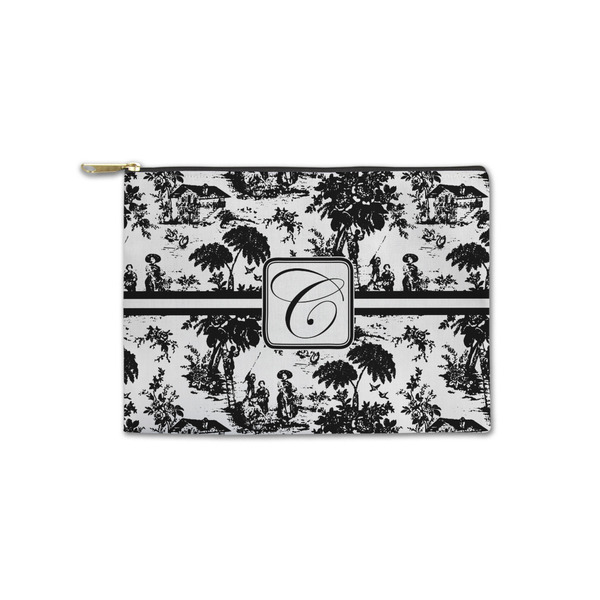 Custom Toile Zipper Pouch - Small - 8.5"x6" (Personalized)