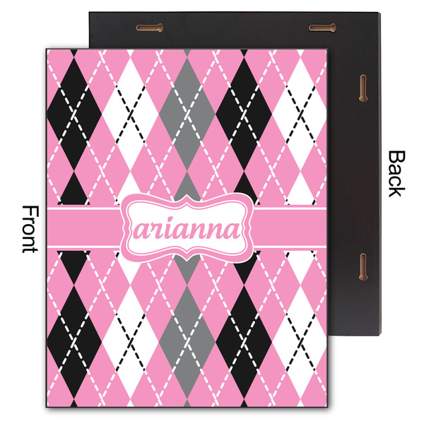 Argyle 11x14 Wood Print - Front & Back View