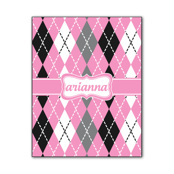 Custom Argyle Wood Print - 11x14 (Personalized)