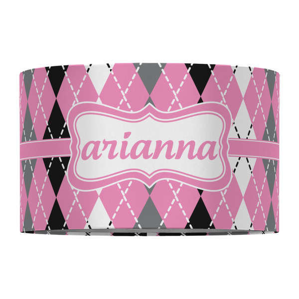 Argyle 12" Drum Lampshade - FRONT (Fabric)