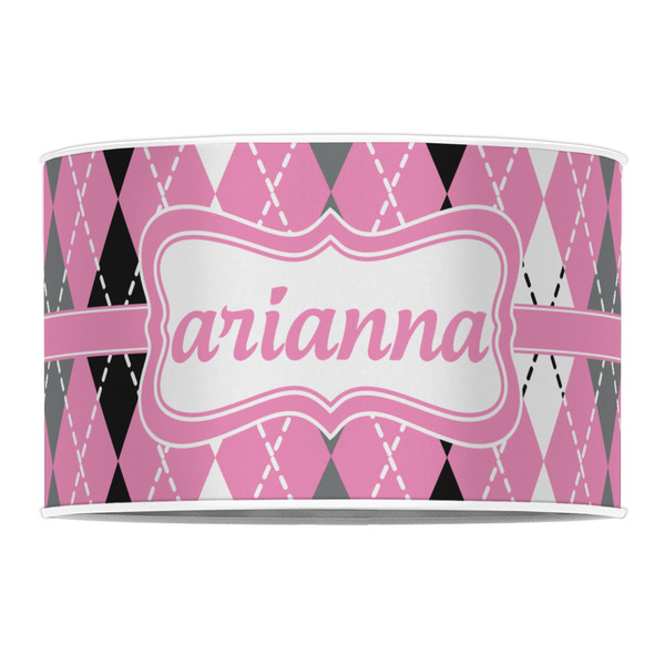 Argyle 12" Drum Lampshade - FRONT (Poly Film)