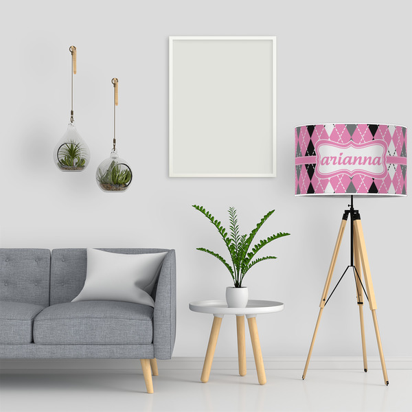 Argyle 12" Drum Lampshade - LIFESTYLE